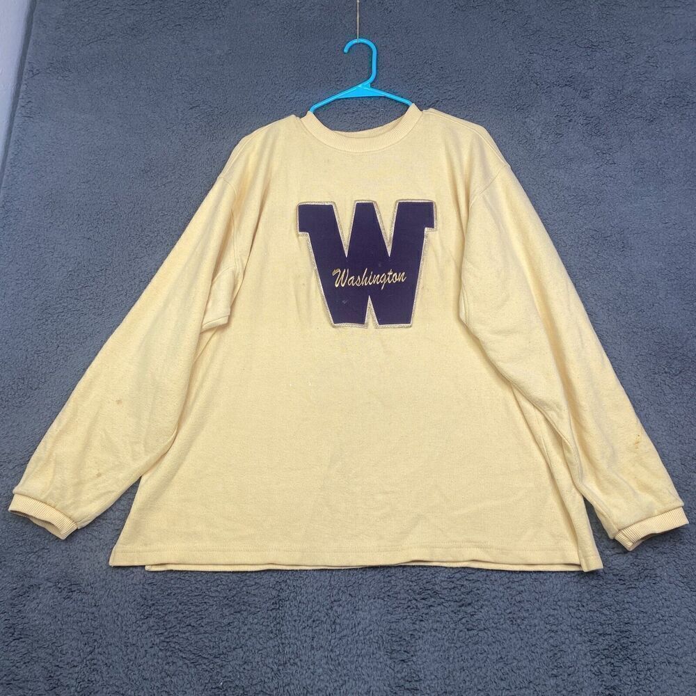 VTG Washington Huskies Sweatshirt Mens XL Graphic Crewneck Sweater Logo